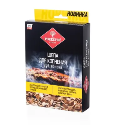 Forester щепа mix в алюминиевом лотке для копчения в коптильне на гриле в духовке 