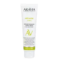 Aravia Laboratories крем для умывания скраб маска с кислотами 3 1 100 мл