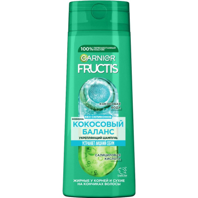 Fructis шампунь кокосовый баланс 400мл 