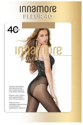 INNAMORE колготки 40 3 с кружевн шорт и ластовицей 12% эластана 