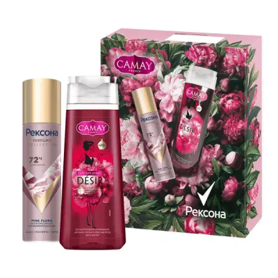 ПН Рексона Camay парфюмированная коллекция гель для душа 250 мл дезодарант антиперспирант 150 мл 