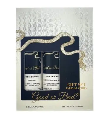 Good or bad подарочный набор шампунь 250 + гель для душа 250 жен 