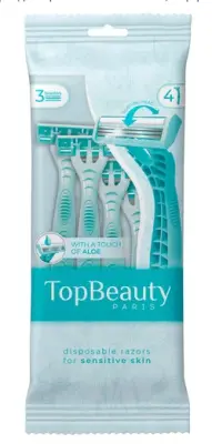TopBeauty Paris женские бритвы одноразовые Франция 4шт 