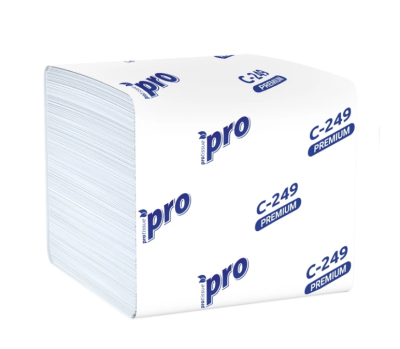 Protissue бумага туалетная  2-х слойная листовая 250 л 1шт=1 пачка 