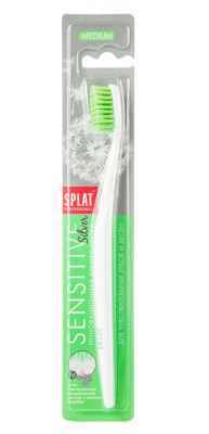 Splat щётка зубная для чувствительных зубов средней жёсткости Sensitive Silver 