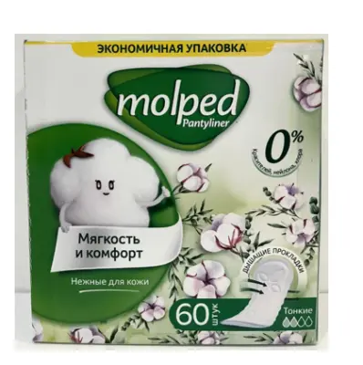 Molped ежедневные прокладки pure soft 60 шт 