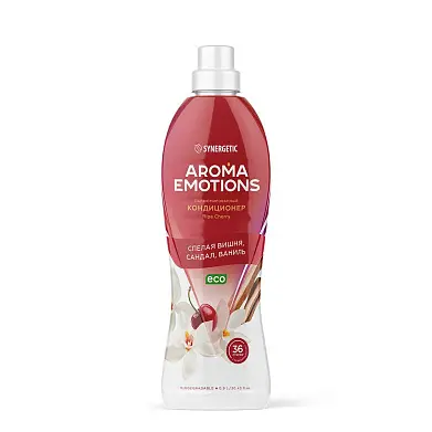 Synergetic кондиционер для белья концентрированный emotions ripe cherry спелая вишня 0,9 л