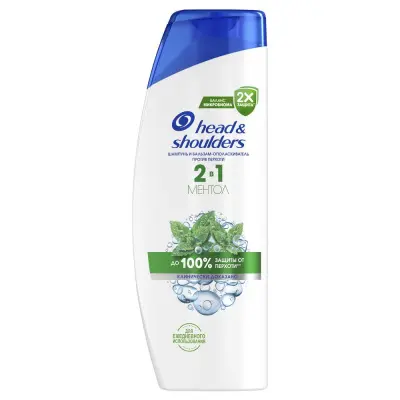 Head&Shoulders шампунь и бальзам ополаскиватель против перхоти 2 в1 ментол 360 мл 