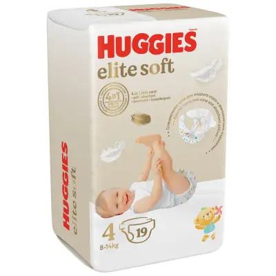 Huggies Soft подгузники 8-14 кг 4 размер 19 шт 
