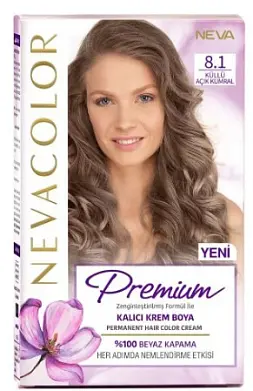 Nevacolor Е стойкая крем краска для волос 8.1 пепельно русый