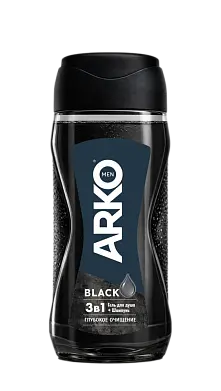 Arko men гель для душа и шампунь для волос 2 в1 black 260 мл