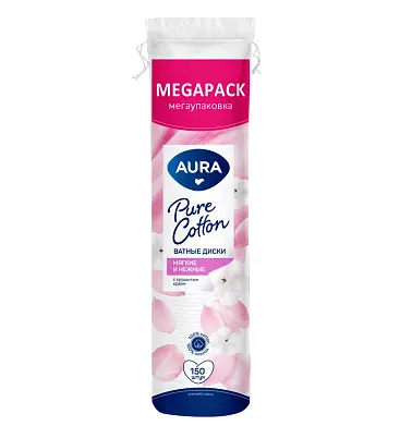 Aura ватные диски 150 шт