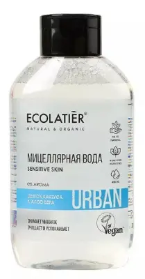 Ecolatier мицеллярная вода для снятия макияжа для чувствительной кожи цветок кактуса алоэ вера 600 мл 