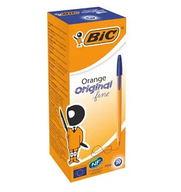 Bic ручка оранж файн 0.8 мм син коробка 20 шт