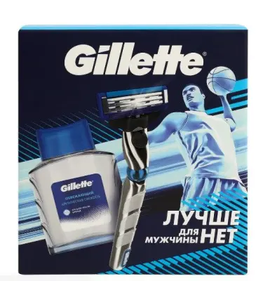 Подарочный набор gillette 3d с 1 кассетой+лосьон после бритья Ice 50 мл 