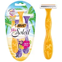 Bic бритва женская одноразовая miss soleil special edition 3 лезвия уп 4 шт