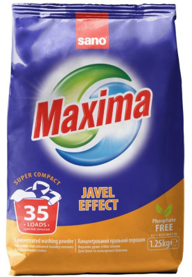 SANO максима стиральный порошок концентрированный джейвэль ифэкт 1,25кг 