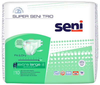 Подгузники BELLA SUPER SENI TRIO  Extra Large по 10 шт 