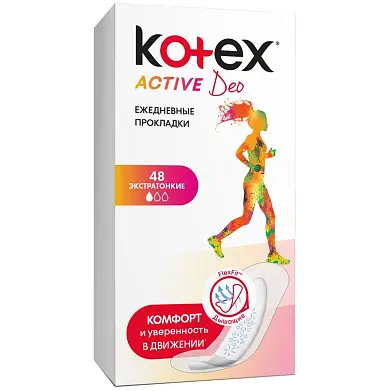 Kotex deo ежедневные прокладки 48 шт