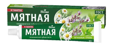 ВЕСНА зубная паста  мятная лечебные травы 90 г 