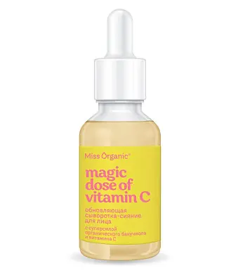 Miss Organic обновляющая сыворотка сияние для лица magic 30 мл