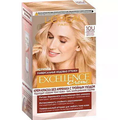 L` Excellence краска для волос 10 универсальный очень очень светло русый
