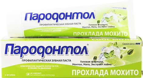 Пародонтол зубная паста прохлада мохито 124 г