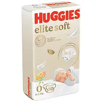 Huggies Soft подгузники для новорожденных до 3,5 кг 0+ размер 50 шт