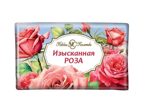 Невская косметика туалетное мыло цветочное изысканная роза 180 г