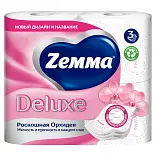 Zemma deluxe туалетная бумага роскошная орхидея 3 слоя 4 рулона