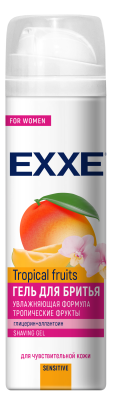 Exxe гель для бритья sensitive tropical fruits 200 мл женский 