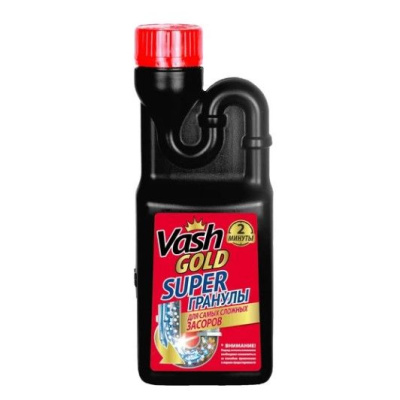 Vash Gold средство для прочистки труб гранулированное super гранулы 600 г 