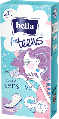 Прокладки ежедневные экстратонкие BELLA FOR TEENS Sensitive, 20шт 