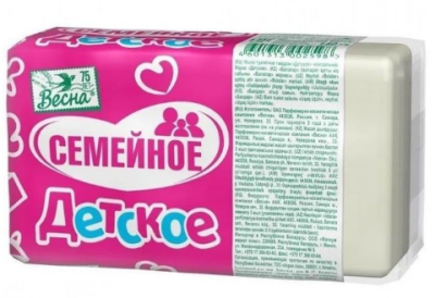 ВЕСНА семейное туалетное мыло детское нейтральное 140г 