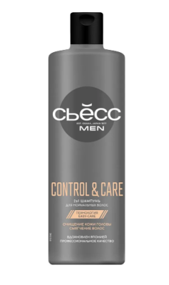 Сьёсс men control care шампунь 2в1 для нормальных волос 450 мл 