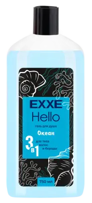Exxe men гель для душа 3 в1 океан 750 мл 