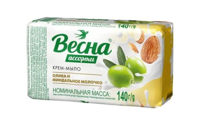 ВЕСНА ассорти  олива и миндальное молочко 140 г 
