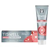 Tiswell зубная паста отбеливающая энзимная от темного налета и камня с каолином и фтором со вкусом грейпфрут 110 гр