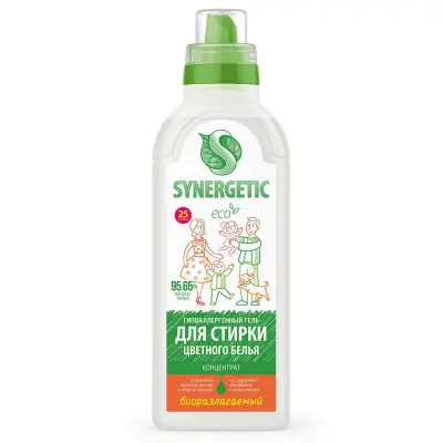 Synergetic гель для стирки для цветного белья 0,75 л 25 стирок 
