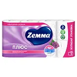Zemma туалетная бумага плюс сирень 2 слоя 8 рулонов