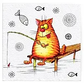 Семья и Комфорт салфетки коты 100  24х24см