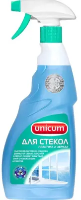 Unicum средство для мытья стекол, пластика и зеркал 500мл 