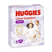 Huggies ultra comfort 6 15-25 кг трусики подгузники 32 шт