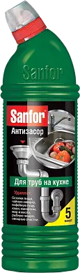 Sanfor для труб средство для очистки канализационных труб на кухне 5 минут 750 мл