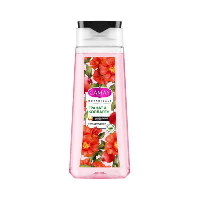 Camay Botanicals гель для душа цветы граната с натуральными экстрактами и маслами без парабенов 250 мл 
