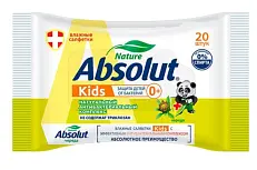 ABSOLUT Влажные салфетки гигиенические детские череда 20шт