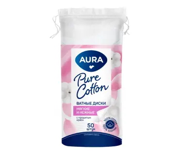 Aura ватные диски 50 шт 