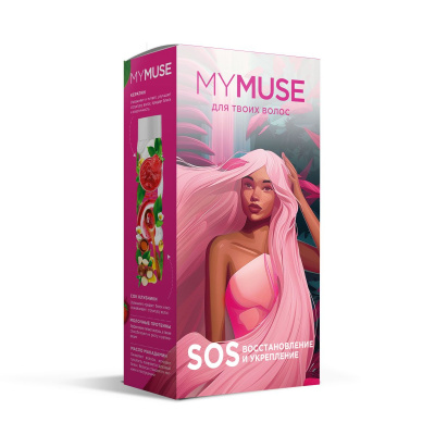 MYMUSE подарочный набор  шампунь и бальзам sos восстановление 