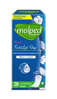 Molped ежедневные прокладки first&last days 28 шт