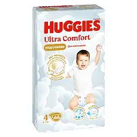 Huggies ultra comfort 4 8-14 кг подгузники 66 шт для мальчиков